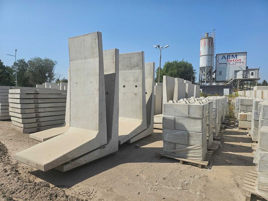 Ściana oporowa L, zasieki, murki oporowe, podmurówki, L-ka betonowa