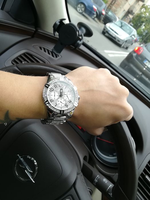 Krysztaly! Guess Frontier srebrny