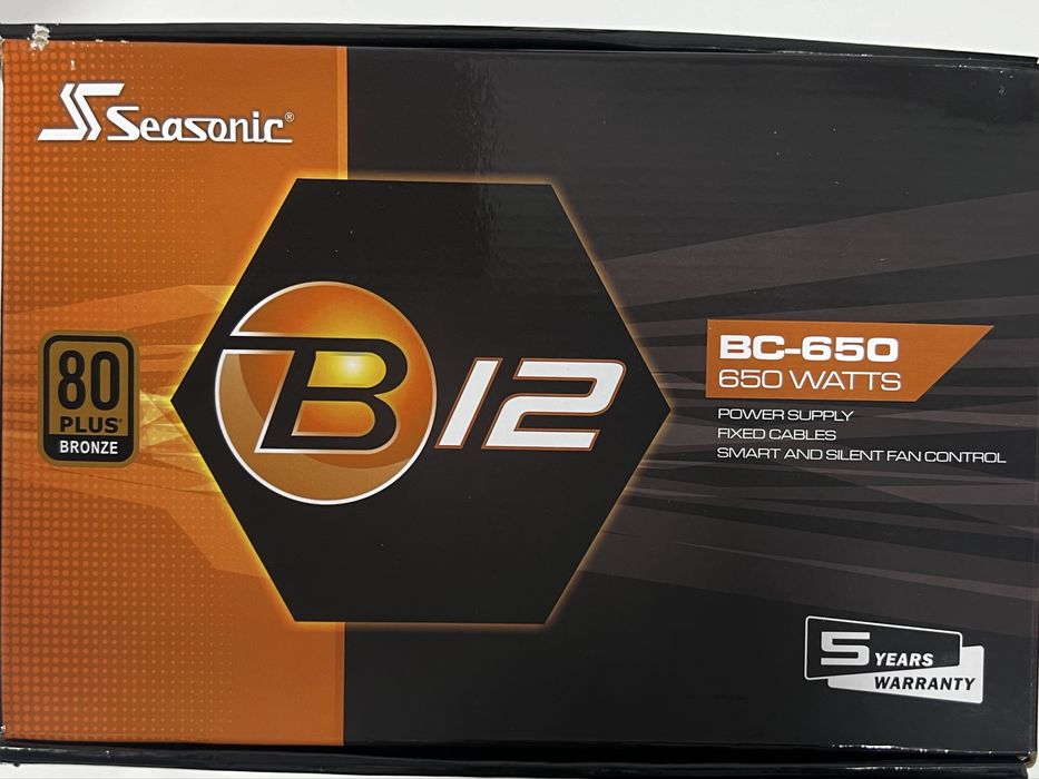 Fonte Alimentação Seasonic B12 BC Series 650W 80 Plus Bronze