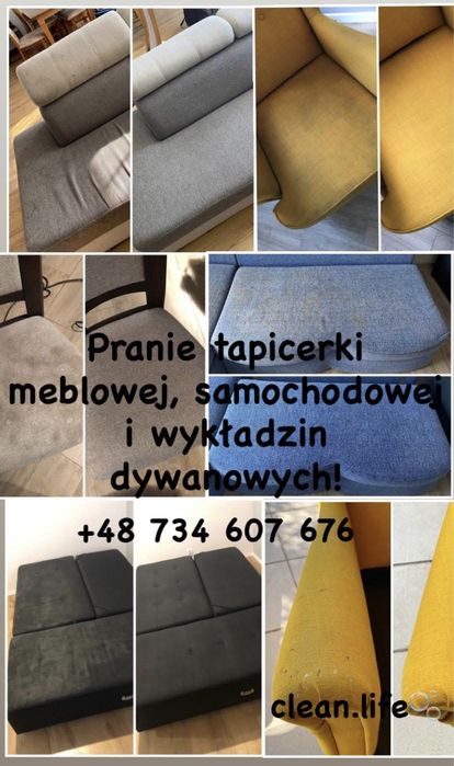 Pranie tapicerki meblowej, samochodowej i wykładzin dywanowych