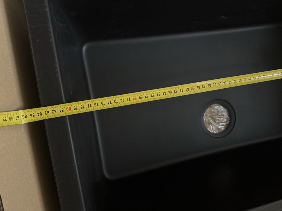 Czarny duży zlew Schock Virtus N100L nero