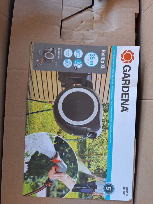 Gardena skrzynka na wąż naścienna RollUp XL (biały) 35 m: elastyczne