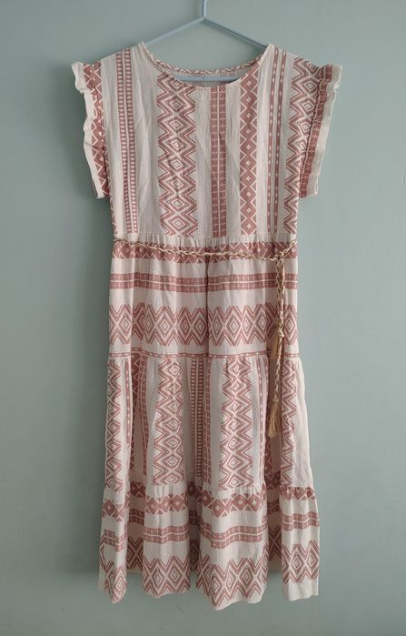 Sukienka Boho letnia 40 L Nowa wzory aztecka