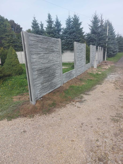 Ogrodzenia betonowe/palisadowe jedno-dwustronne