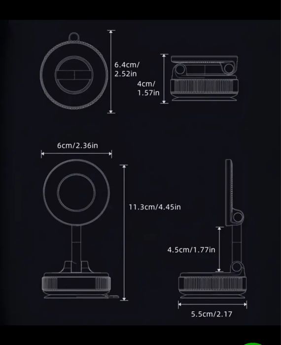 Магнітний тримач до телефону в авто, вакумный держатель