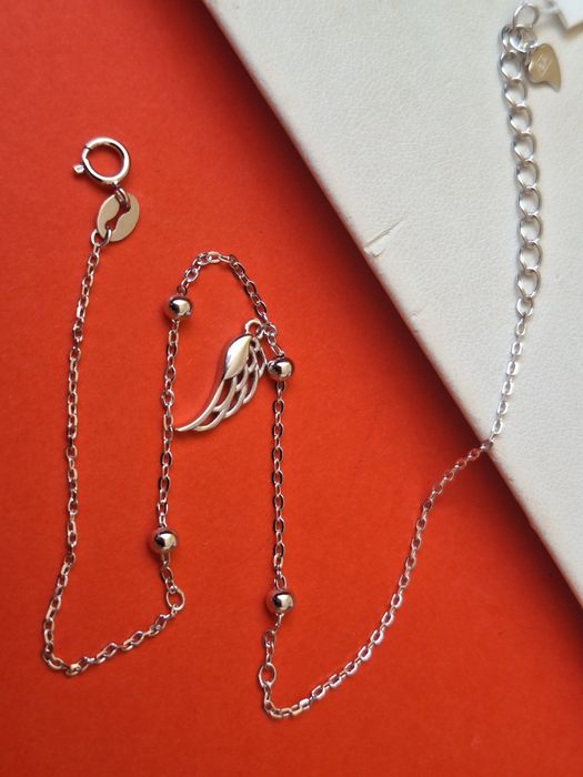 Srebrna bransoletka  na nogę  pr.925