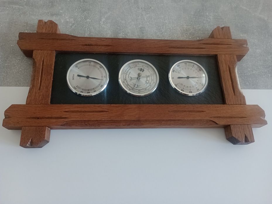 Stary Barometr Stacja Pogody Antyk Zabytek Okazja