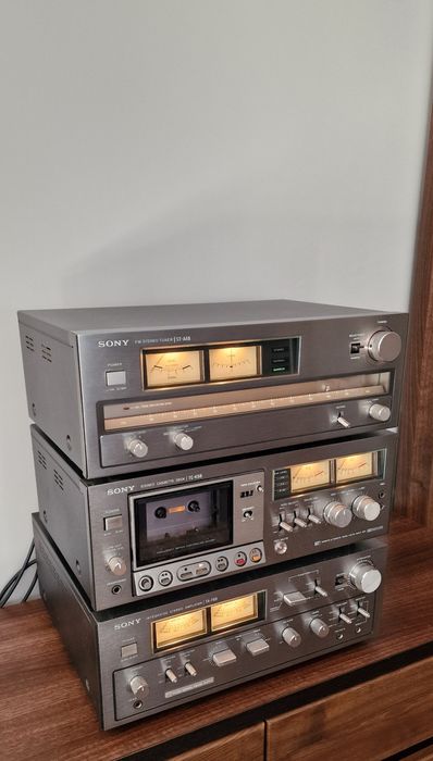 Wieża Sony, wzmacniacz, deck, tuner, klocki, odtwarzacz, radio