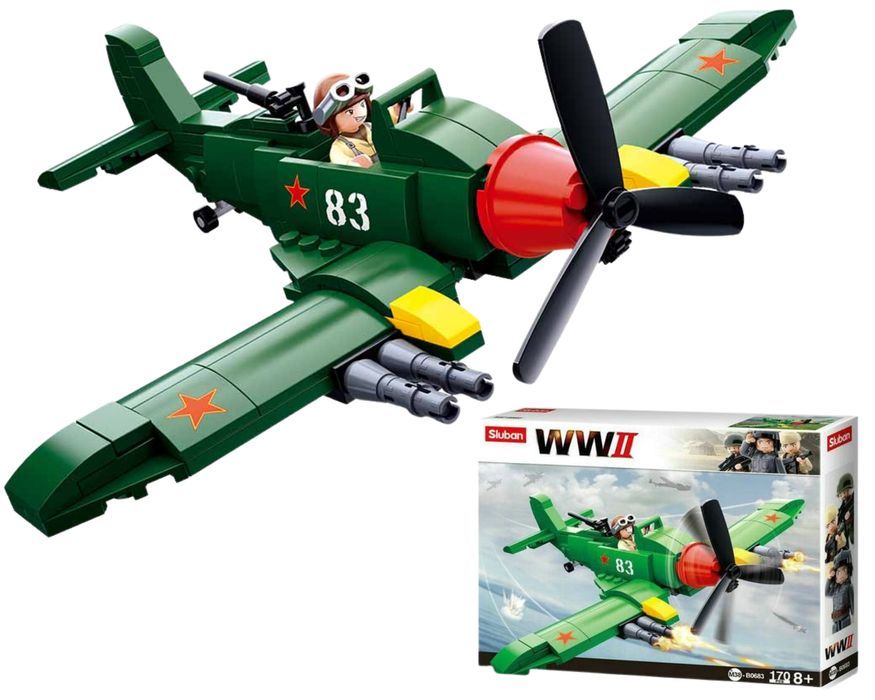 Klocki Sluban 170El Army Wwii Samolot Myśliwski Wojsko Pilot