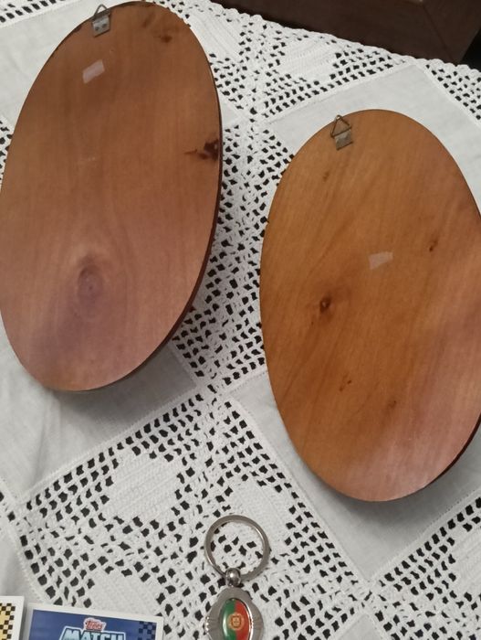 Dois belos quadros decorativos, flores em relevo