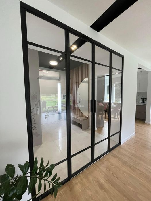 Drzwi loftowe / ścianka loftowa / drzwi metalowo szklane