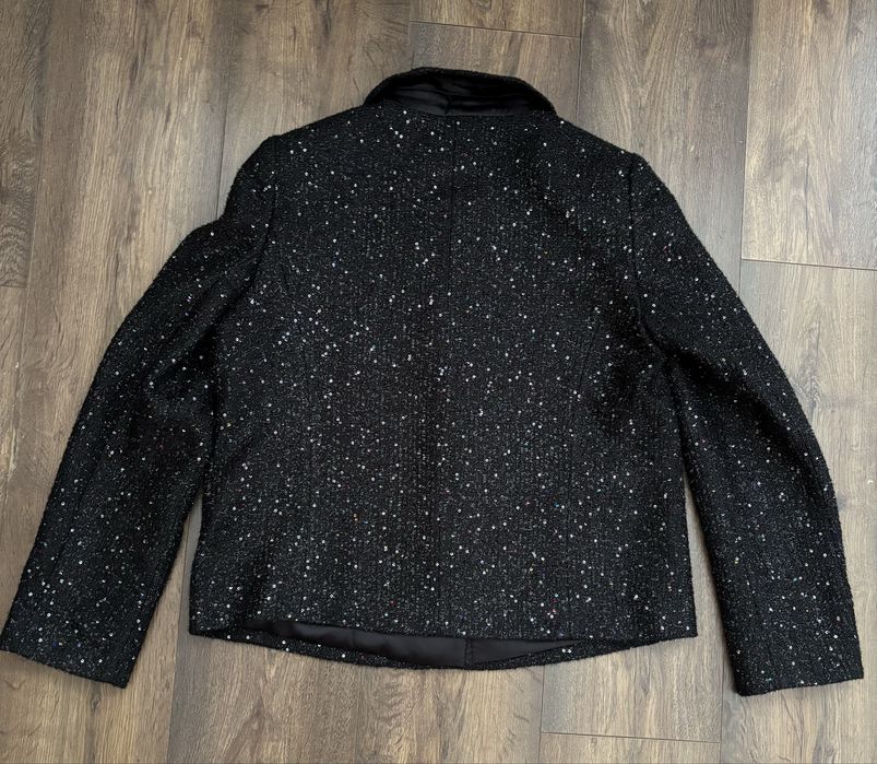 Піджак Emporio Armani Sequin Bouclé Tweed Jacket Original (штани брюка плаття шаль шарф хустка жакет)