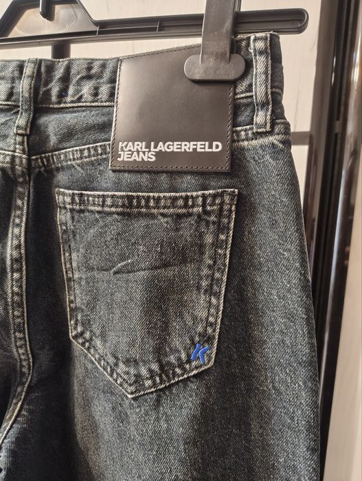 KARL LAGERFELD Жіночі темно-сині джинси KLJ MR RELAXED DENIM