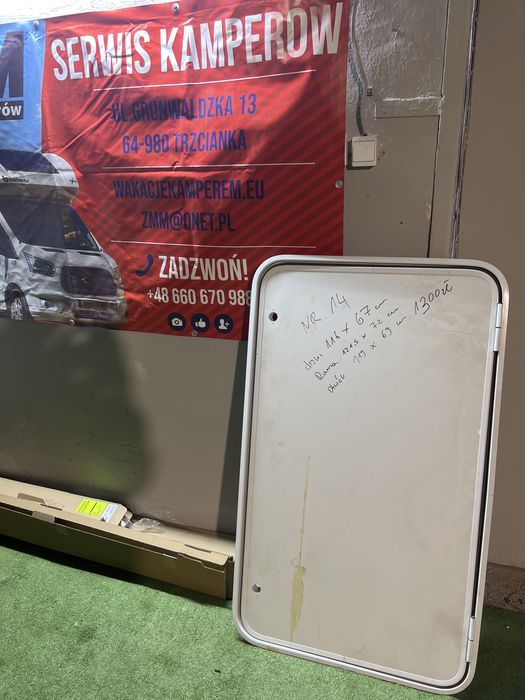 Drzwi garazowe kamper, bus, przyczepa - wybor rozmiarow