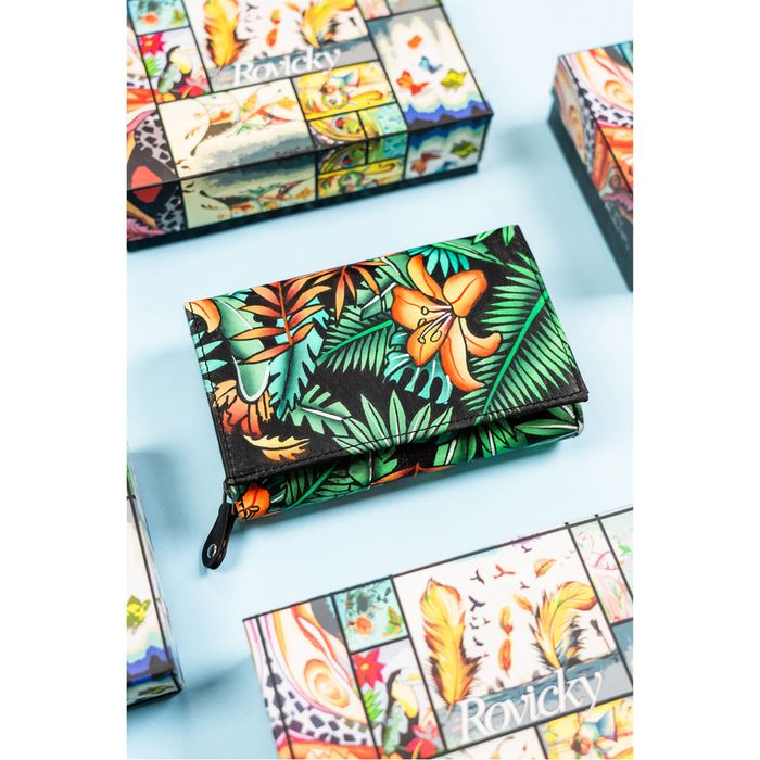 pojemny, skórzany portfel damski na zatrzask - rovicky