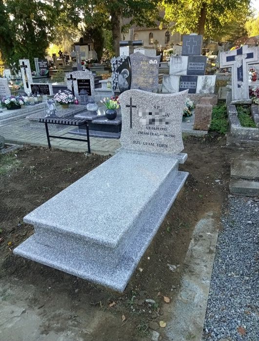 Nagrobek granitowy brąz królewski 190x90cm Dojazd montaż ZAPRASZAMY