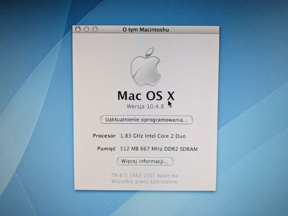 iMac A1195 Latte 2006, Intel Core 2 Duo, sprawny