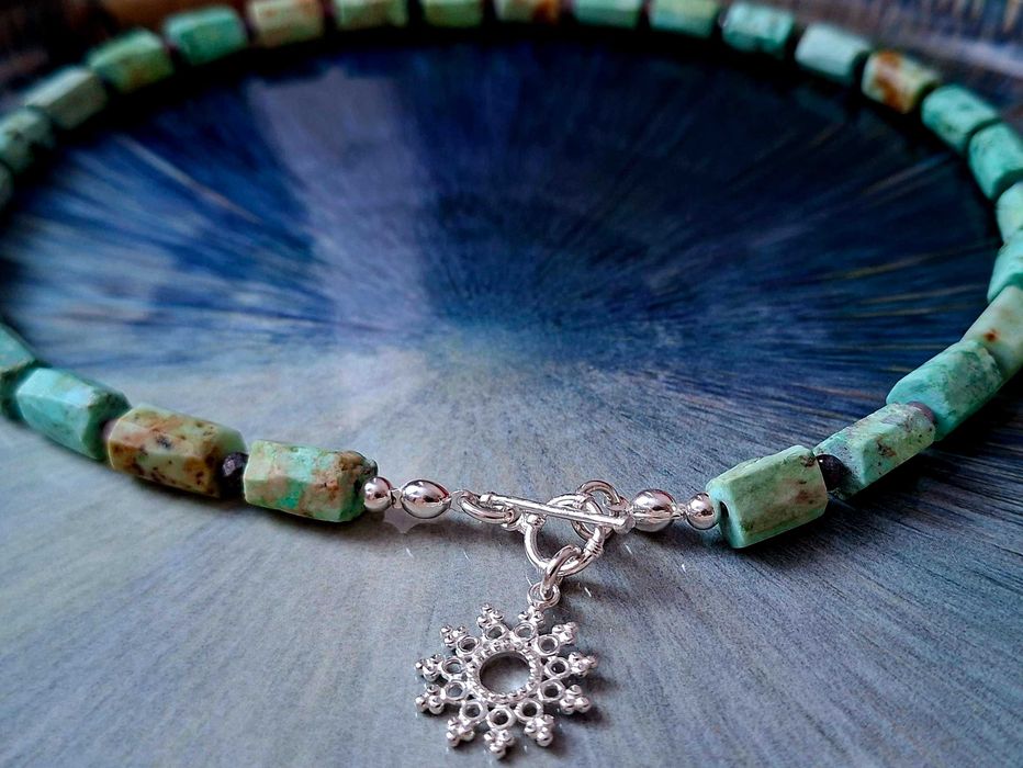 Naszyjnik handmade z turkusów