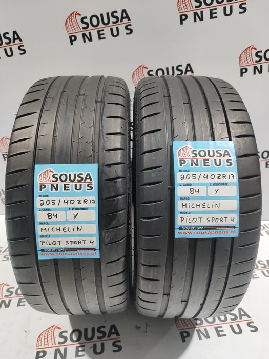 2 pneus semi novos 205-50R17 Michelin - Oferta dos Portes