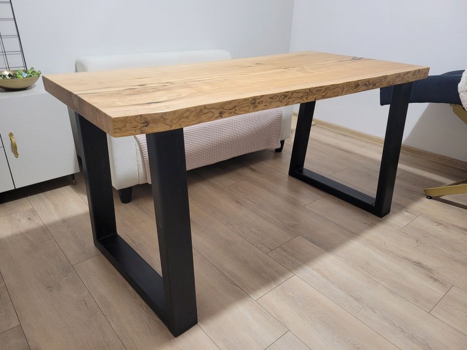 Stół monolit, lite drewno jesion