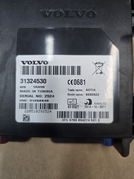 Sterownik Moduł Telefonu Volvo S60 2011  V60 XC60 2013