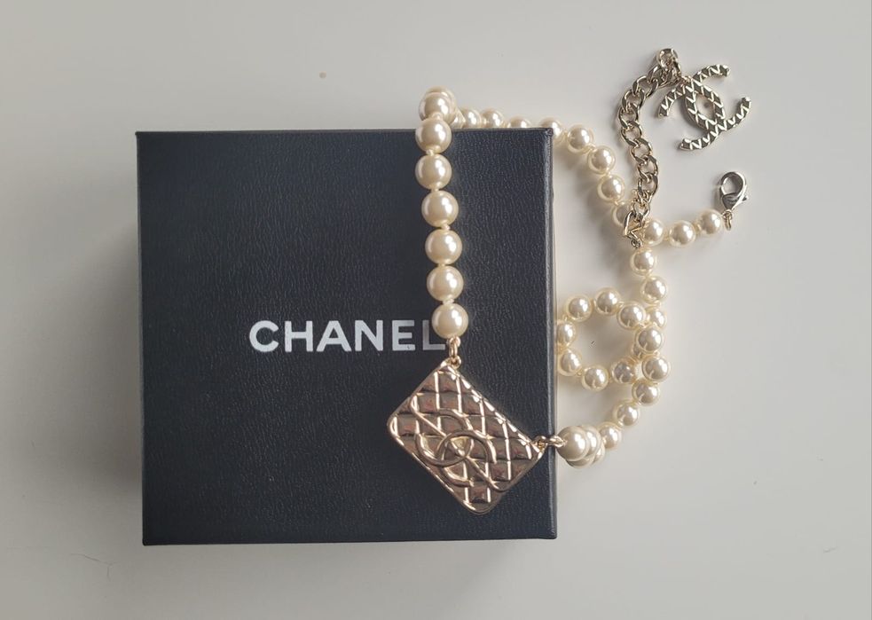 Chanel perły chocker CC nowy naszyjnik z pereł