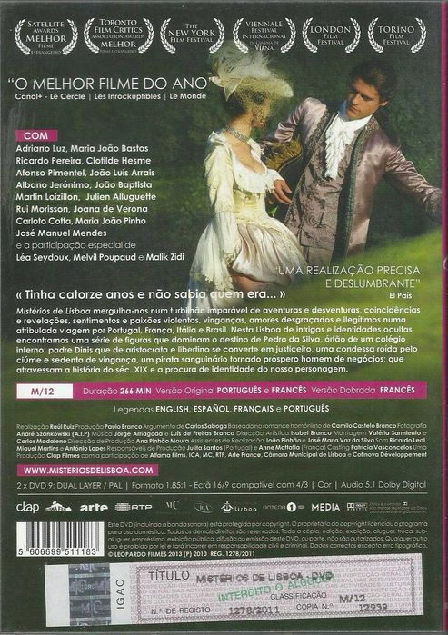 Mistérios de Lisboa (2 DVD) (2002)