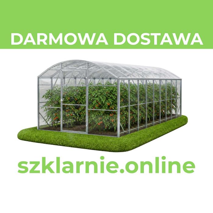 Szklarnia z poliwęglanu POLKA 3x4-12m profile 40x20 POLIWĘGLAN 4-8mm
