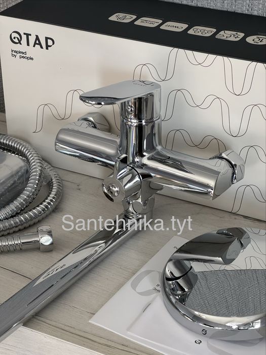 Смеситель кран для ванны Qtap Evia  латунь