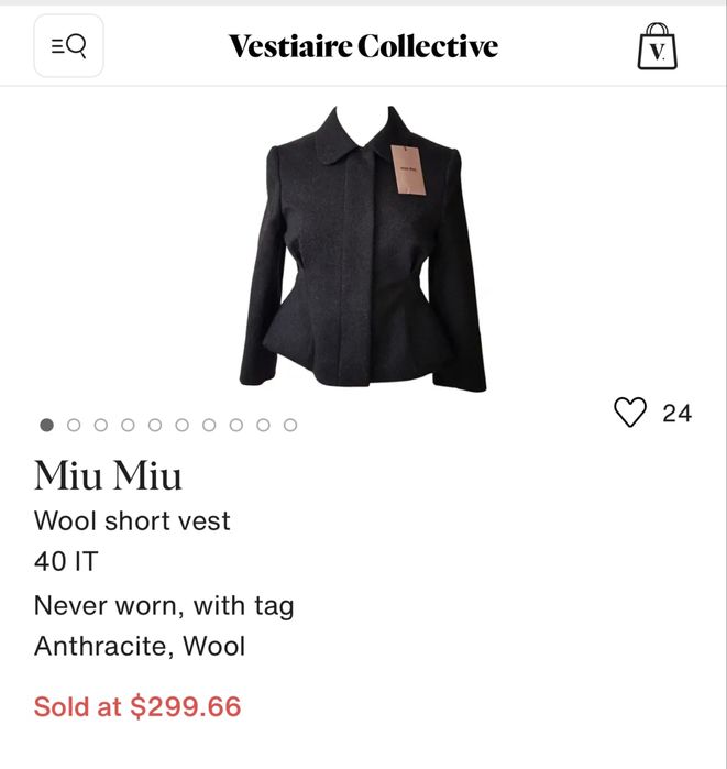 Вовняний костюм Miu Miu (оригінал)