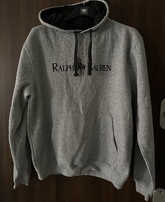 Bluza hoodie z kapturem Ralph Lauren Polo szara 38 M oversize