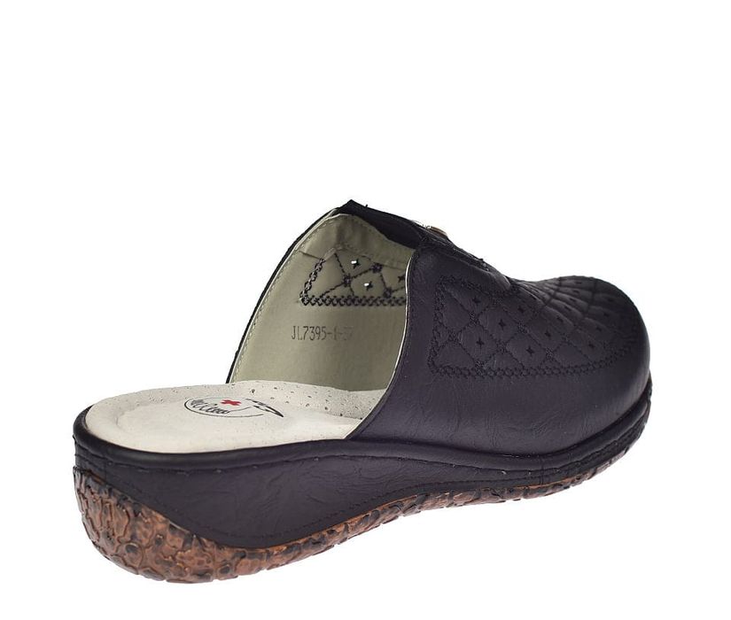 Klapki medyczne damskie na koturnie Enplus JL395 bk roz.  37