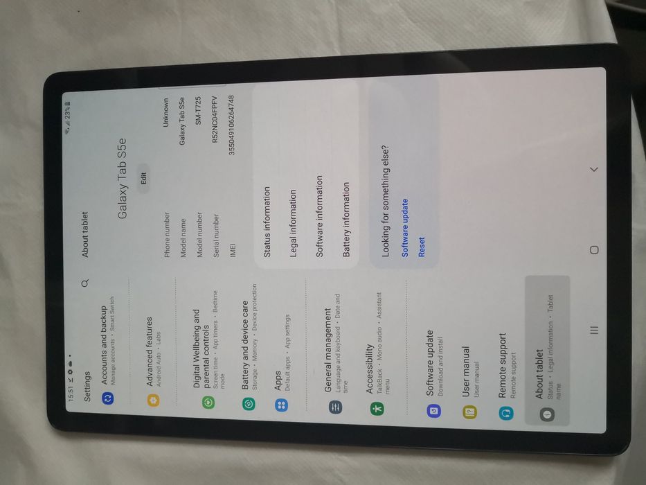 Galaxy Tab S5e [LTE] Ekran Amoled