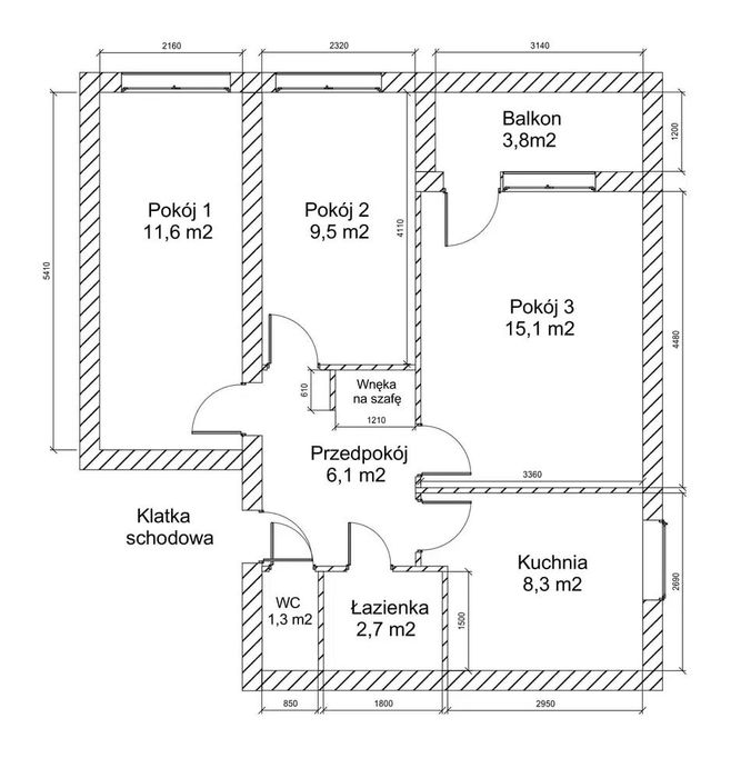 Przestronne 3-pokojowe mieszkanie z balkonem na os. Południe 8