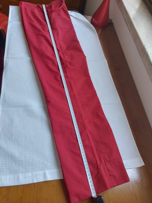 Calças Vermelhas - 55% Linho e 45% Viscose