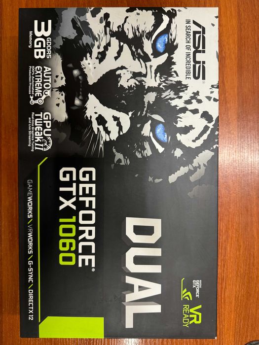 Відеокарта Asus GeForce GTX 1060 Dual 3GB GDDR5 (DUAL-GTX1060-O3G)