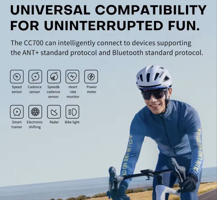 Geoid CC700 смарт велокомп навігація велосипедний комп'ютер smart bike computer gps