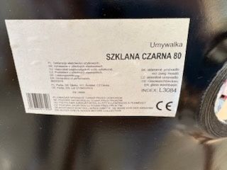 Umywalka szklana 80 czarna nowa