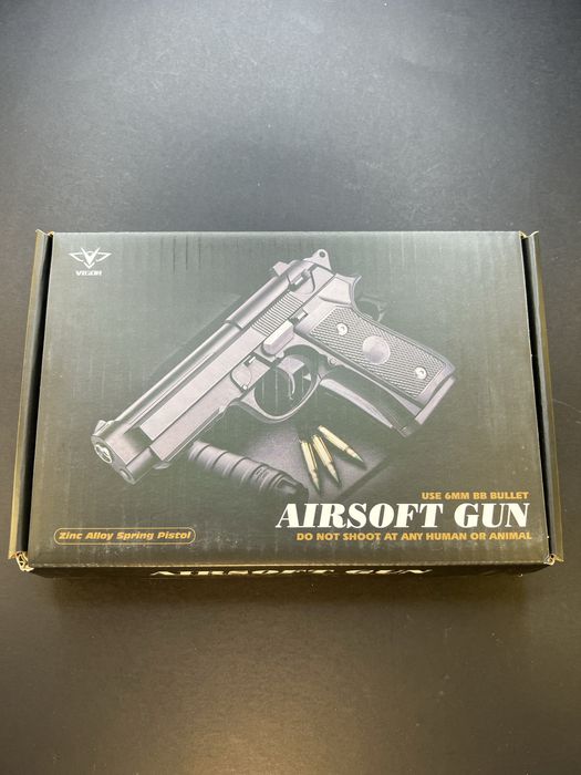 Металевий пістолет Beretta M9A3 FM - модель V22 чорний (іграшка)