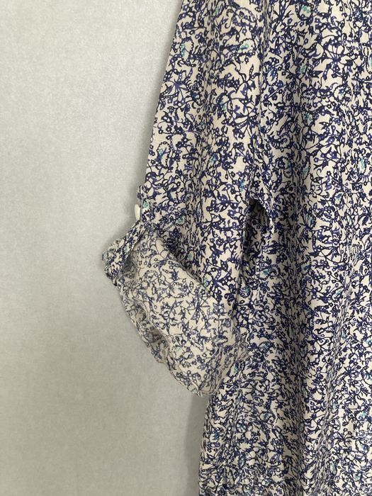 Tunika niebieska w kwiaty, rękaw ¾, Tchibo, rozm 38