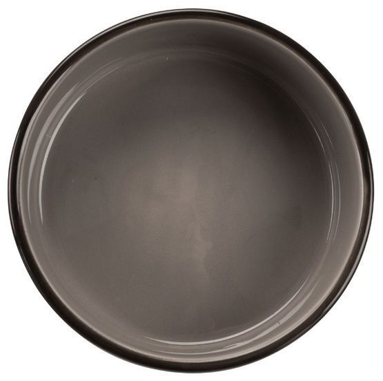 Ceramiczna miska dla psa 16cm - Trixie czarna w szare łapki 800ml