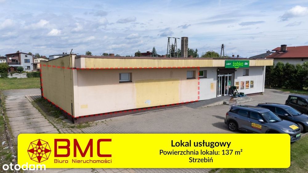 Do wynajęcia lokal usługowy 137m2, Strzebiń