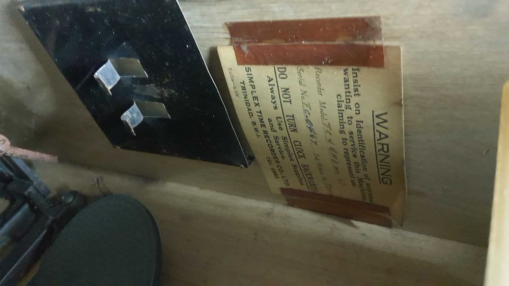 Relogio de Marcação do Ponto Antigo marca SIMPLEX