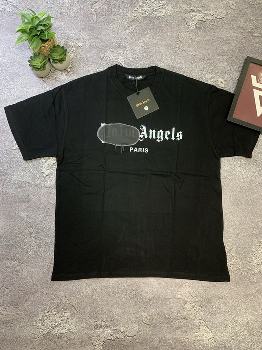 Футболка Palm Angels,палм анджелс,анжел,анджел чорна на літо