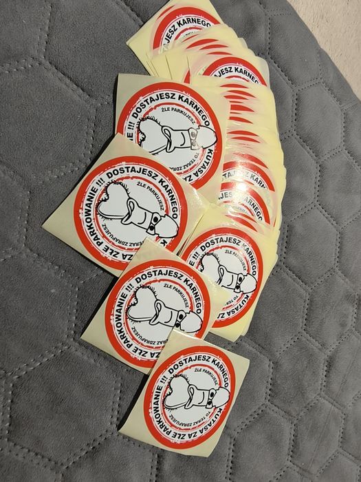 Naklejki, wlepki, Karny K. Za złe parkowanie pakiet 50 sztuk