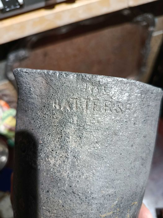 Cadinho Grafite Fundição Ouro Museu Inglaterra Séc XIX 16,5 cm