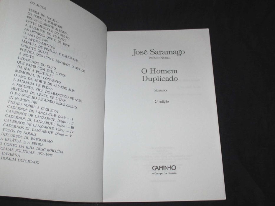 Livro O Homem Duplicado José Saramago 2ª edição