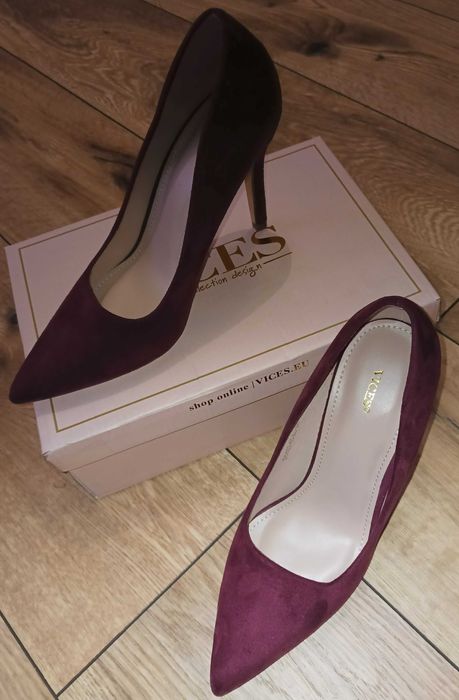 Szpilki bordowe roz. 38 NOWE