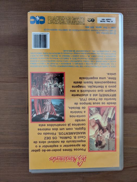 VHS " Os Dez Mandamentos " 1956 (Opt. Estado)