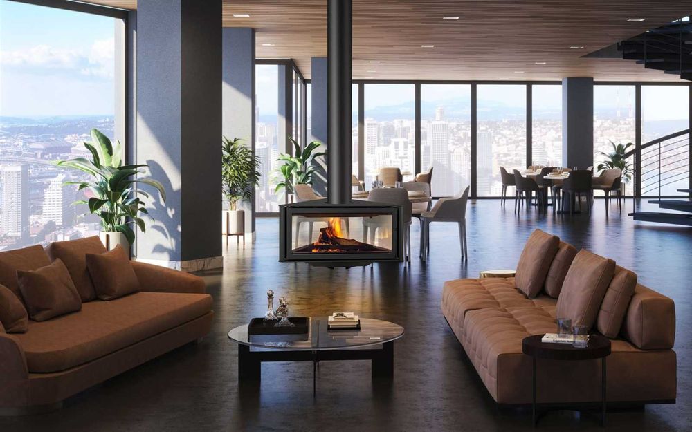 Kominek wiszący RONDE CENTRAL firmy Rocal